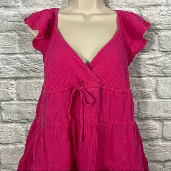 Xirena Size Small - Sonnet Mini Dress - Pink Raspberry - 100% Cotton Gauze - Picture 5 of 16